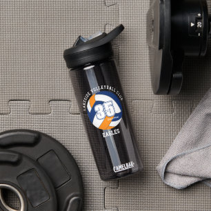 Blauorange Volleyball-Mannschaft farbenfroh Athlet Trinkflasche