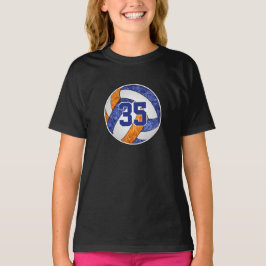 Blauorange Volleyballmannschaft T-Shirt