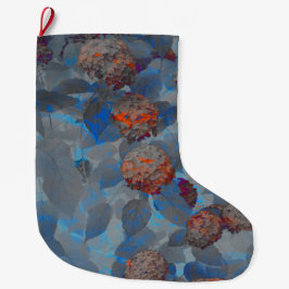 Blauorangefarbene Blume Großer Weihnachtsstrumpf