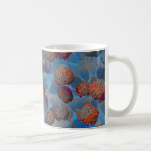 Blauorangefarbene Blume Kaffeetasse