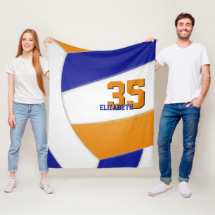 Blauorangefarbene Mannschaft färbt ungeahnten Voll Fleecedecke