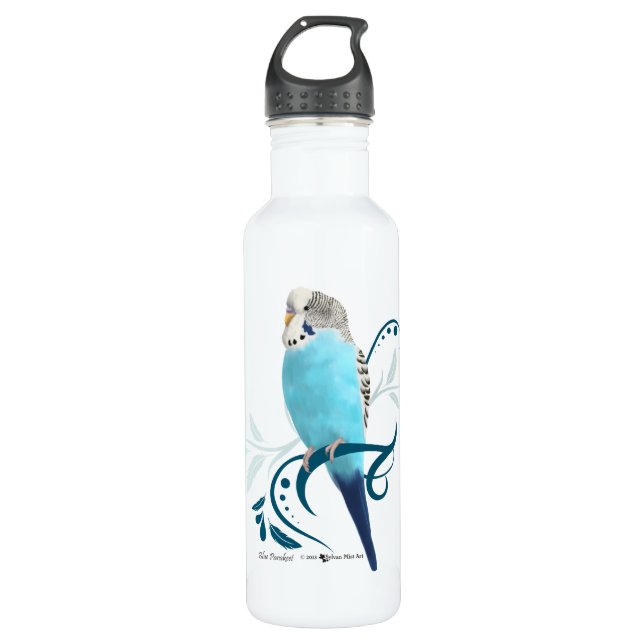 Blauparakeet Trinkflasche (Vorderseite)