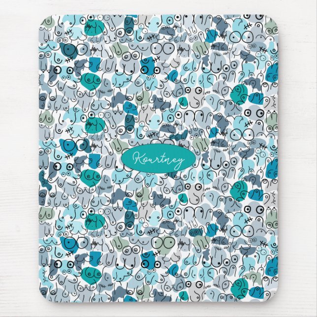 Blaupastellbrust Mousepad (Vorne)