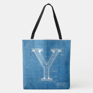 Blaupause-Monogramm Buchstabe Y