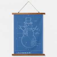 Blaupause Schneemann Schema Druck — Teppich