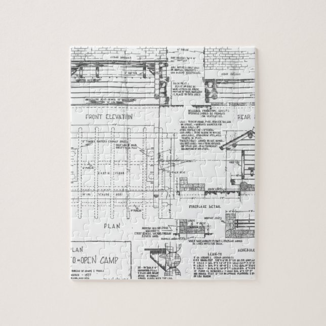 Blaupausen Puzzle (Vertikal)