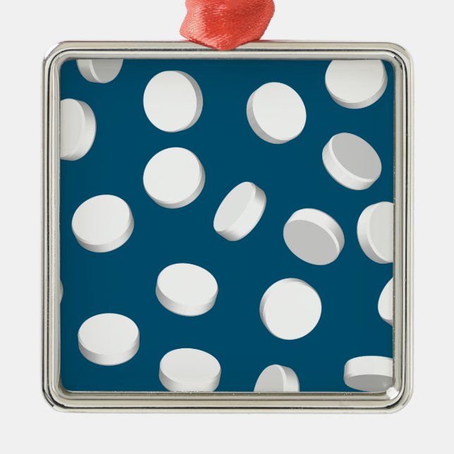 Blaupillen Silbernes Ornament (Vorne)