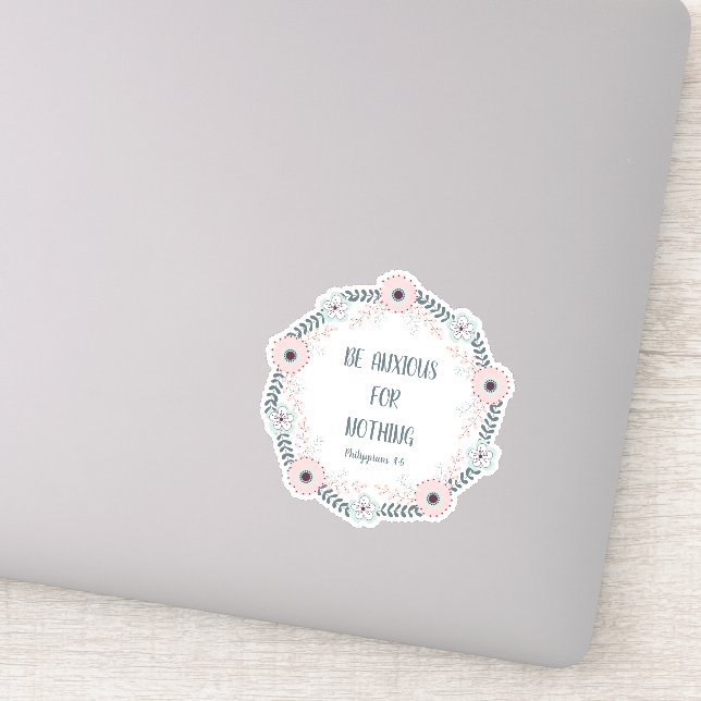 Blaupink Bläserbibel Verse Angst Aufkleber (Detail)