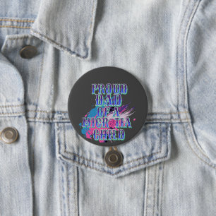 Blaupink und Lila Mikrozintag Button