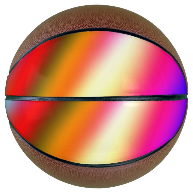 Blaupinkfarbener Ober-Aquarell abstrakter pastellf Basketball (Vorderseite)