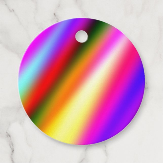 Blaupinkfarbener Ober-Aquarell abstrakter pastellf Geschenkanhänger (Vorderseite)