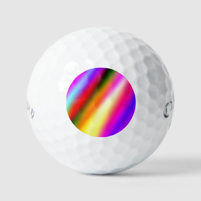 Blaupinkfarbener Ober-Aquarell abstrakter pastellf Golfball (Vorderseite)