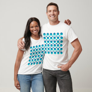Blaupollenmuster T-Shirt