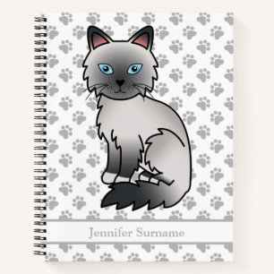 Blaupunkt Birma / Ragdoll-Katze & Benutzerdefinier Notizbuch