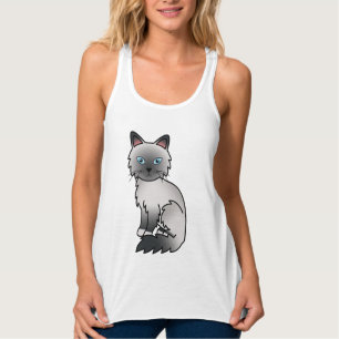Blaupunkt Birma / Ragdoll Süße Cartoon-Katze Tank Top