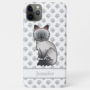 Blaupunkt Birma / Ragdoll Süße Katze & Name Case-Mate iPhone Hülle