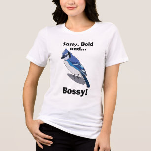 Blauraben-Sassy-Bold-Bossy-Vogel-Geburtstagsfeier Tri-Blend Shirt