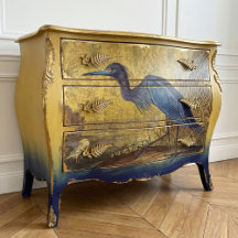Blaureiher-Kunst für Möbel-Decoupage