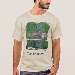 Blaureiher-Reflexions-Tiermalerei  T-Shirt
