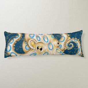 Blauringkrake Indigo Vintage Karte Nautisch Seitenschläferkissen