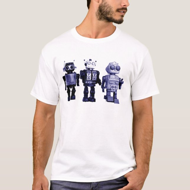 Blauroboter-T - Shirt (Vorderseite)