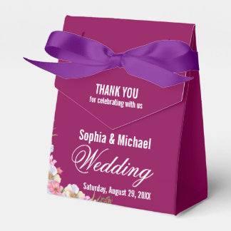 Blaurosa Blume Hochzeit Geschenkschachtel