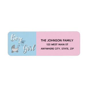 Blaurosa Boy Girl Gender Reveal Party