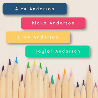 Blaurosa feuchtigkeitssicheres kindersicheres Kind Etiketten