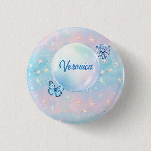 Blaurosa Gradient Starry Hintergrund Button