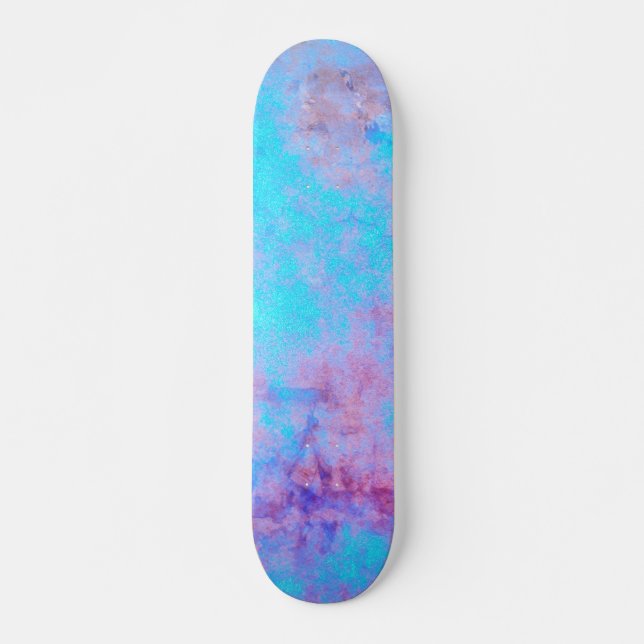 Blaurosa Lila Abstraktes Musterskateboard Skateboard (Vorne)
