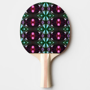 Blaurosa Lila Gemischtmuster Tischtennis Schläger