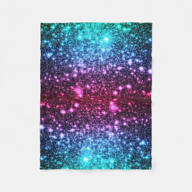 Blaurosa Lila Sparkle Blanket Fleecedecke (Vorderseite)