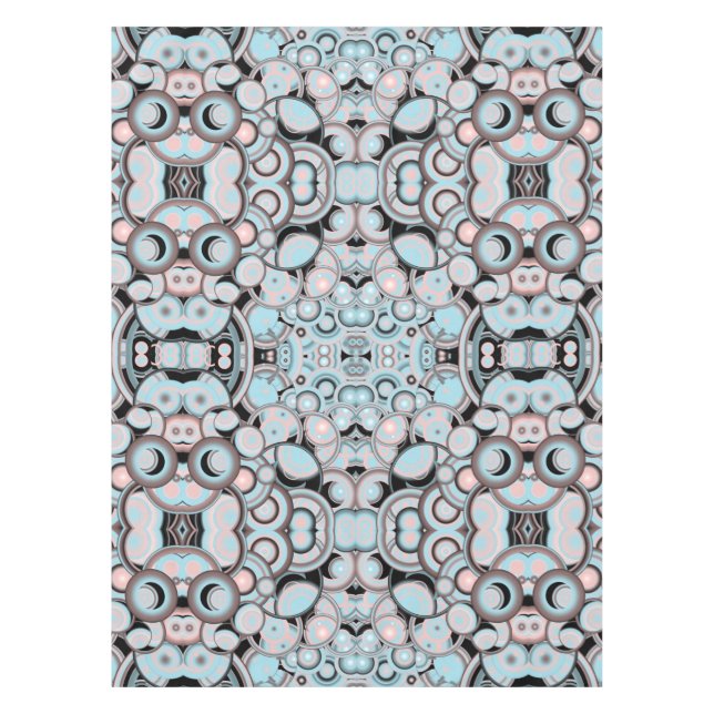 Blaurosa Mocha Schwarzes Farbmuster Tischdecke (Vorderseite)