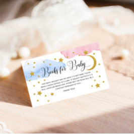 Blaurosa über dem Mondbuch Begleitkarte