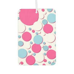 Blaurosa und weiße Polka-Punkte Autolufterfrischer
