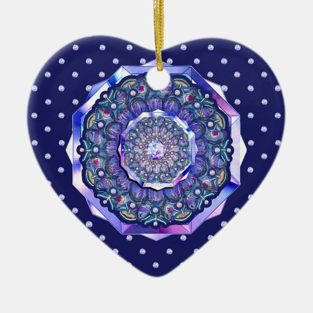 Blaurosass Keramik Ornament (Vorne)