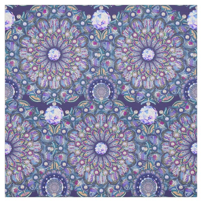 Blaurosass Stoff (Muster)