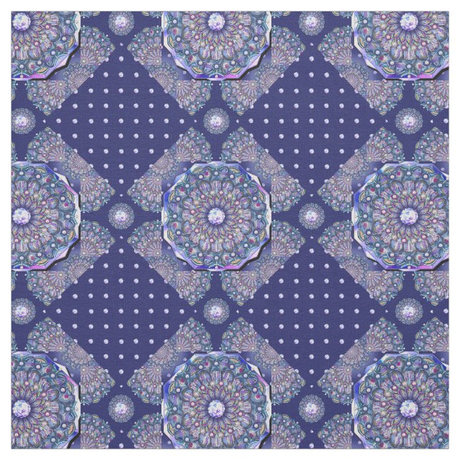 Blaurosass Stoff (Muster)