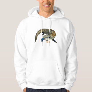 Blaurzeckenskink Cartoon-Illustration Hoodie