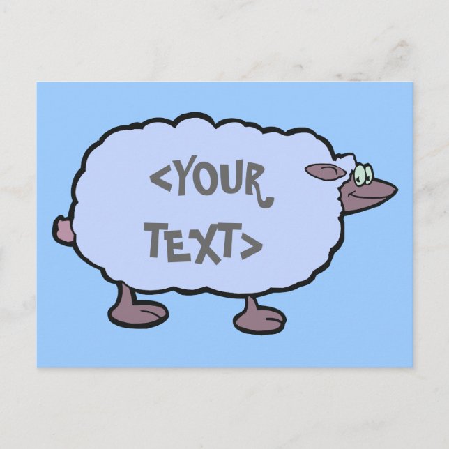Blauschaf, <YOUR TEXT> Postkarte (Vorderseite)