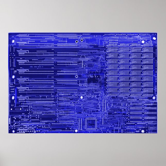 Blauschaltung - elektronische Schalttafel Poster (Vorne)