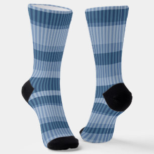 Blauschattierungen gestreift socken
