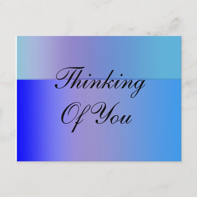 Blauschattierungen Postkarte (Vorderseite)