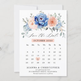 Blauschiefer-Dusty-Blush-Kalender Save the Date
