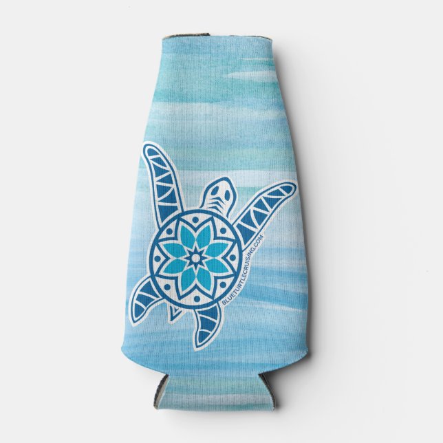 Blauschildkröten - Flasche Cooler Flaschenkühler (Vorderseite)