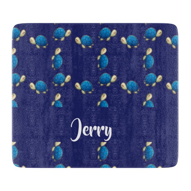 Blauschildkröten Schneidebrett (Vorderseite)