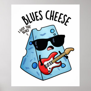 Blauschimmelkäse Lustiger Lebensmittelwitz  Poster