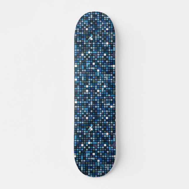 Blauschimmer Skateboard (Vorne)