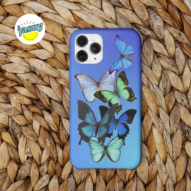 Blauschimmernde Schmetterlinge Case-Mate iPhone Hülle (Von Creator hochgeladen)