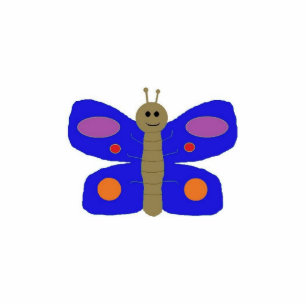 Blauschmetterlingskulptur Fotoskulptur Magnet